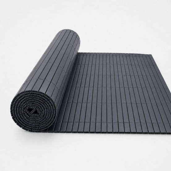 Canisse pvc renforcée anthracite double face - h. 1,5 x l. 3 m - synt'haie'tik