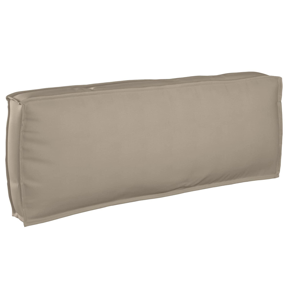 Coussin taupe 120 x 40 x 12 cm tissu oxford
