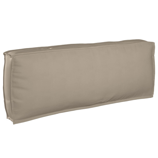 Coussin taupe 120 x 40 x 12 cm tissu oxford
