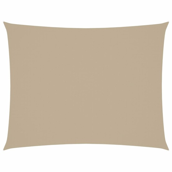 Voile de parasol tissu oxford rectangulaire 5x6 m beige