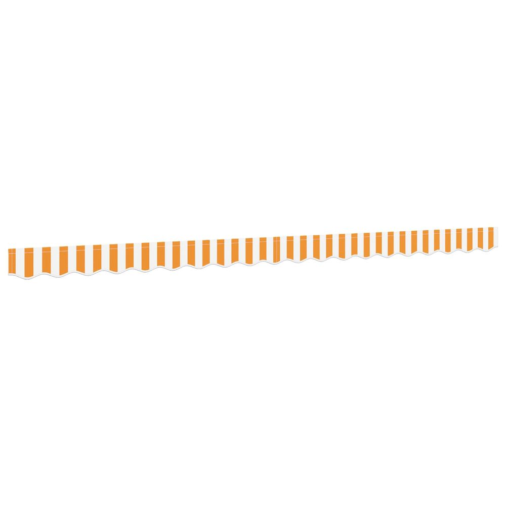 Tissu de remplacement de cantonnière d’auvent jaune blanc 600 cm