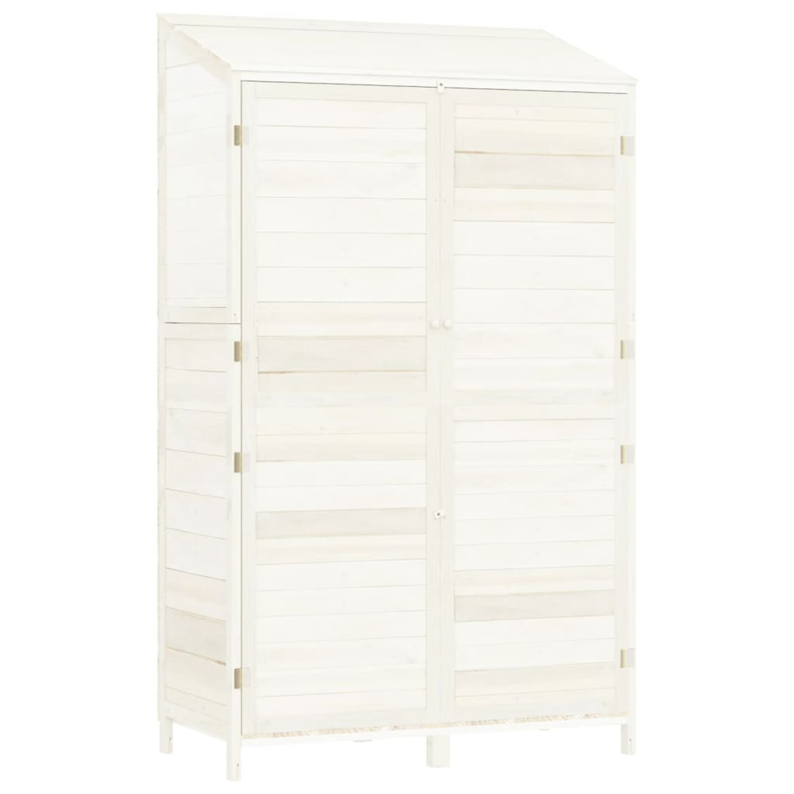 Remise de jardin blanc 102x52x174,5 cm bois de sapin solide