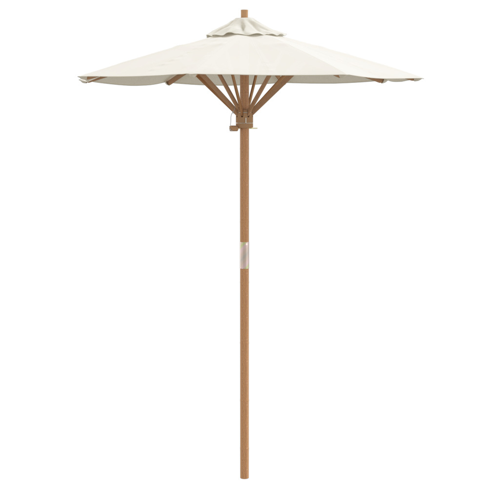 Parasol de jardin crème 150x210 cm bambou