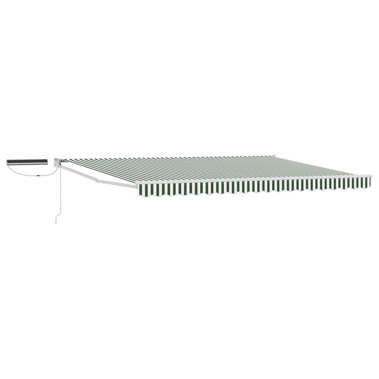 Auvent rétractable électrique vert et blanc 4 × 3 m
