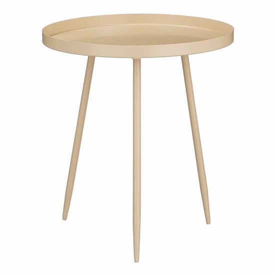 Mica decorations flores table d'appoint - h44 x ø40 cm - métal - beige