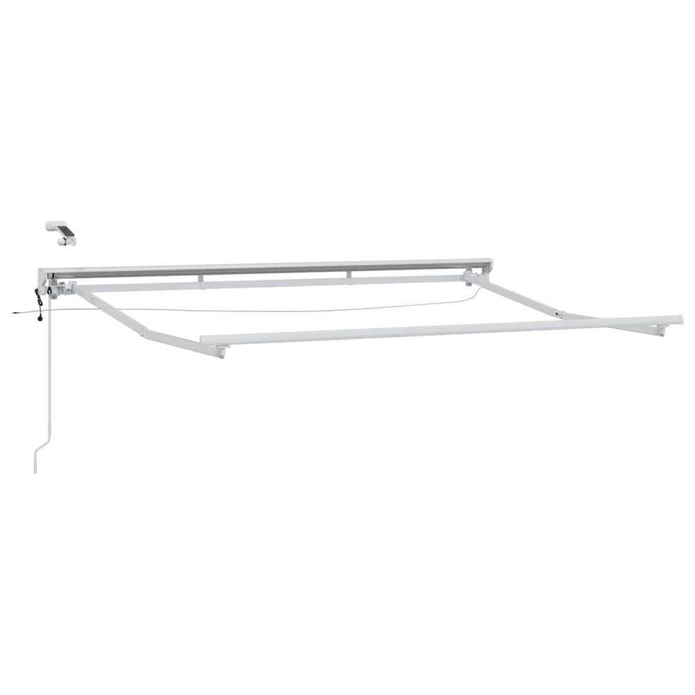 Cadre de store électrique avec led blanc 3 x 2 m aluminium