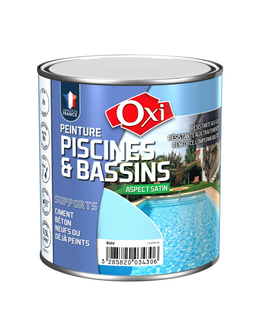 Oxi peinture piscine 0.5 litre blanc - oxi