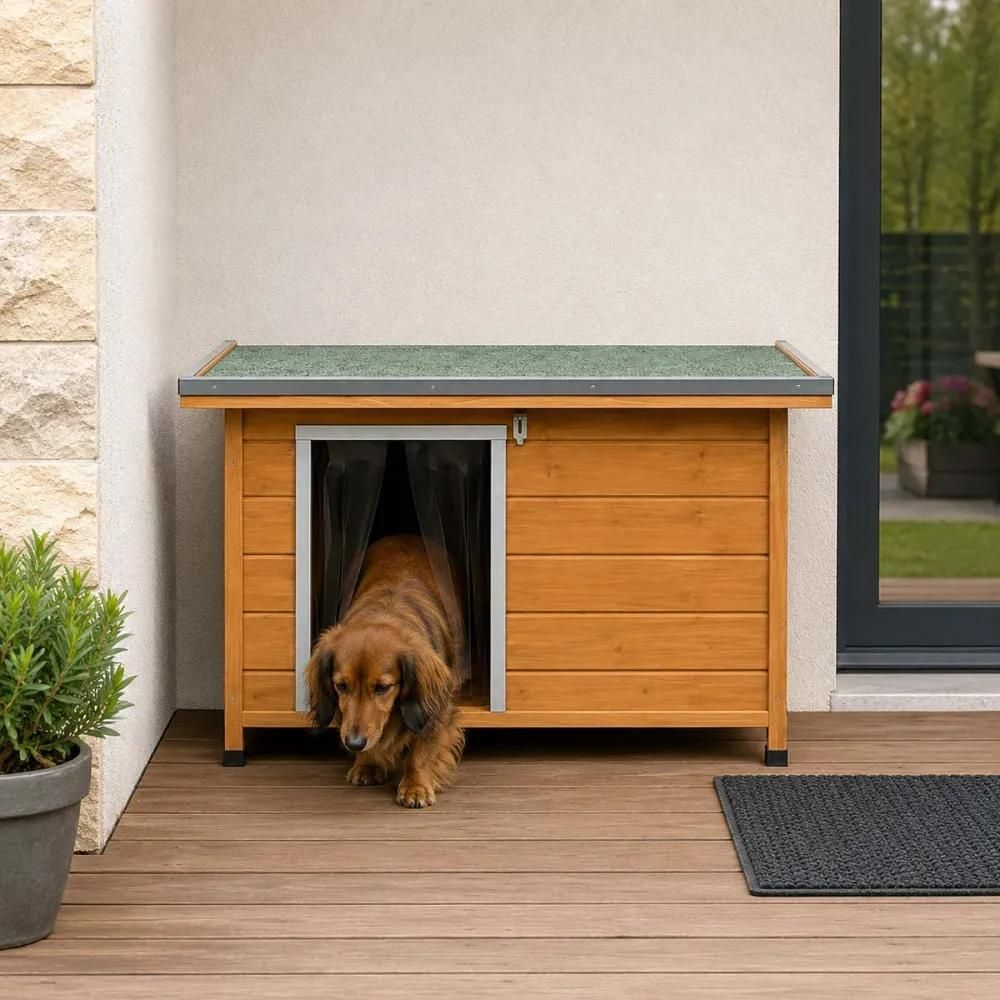 Niche en bois haute isolation taille m - épicéa 3 couches avec toit étanche