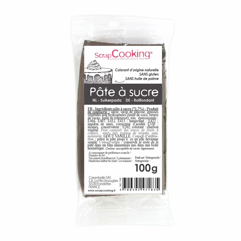 Pâte à sucre grise 100 g