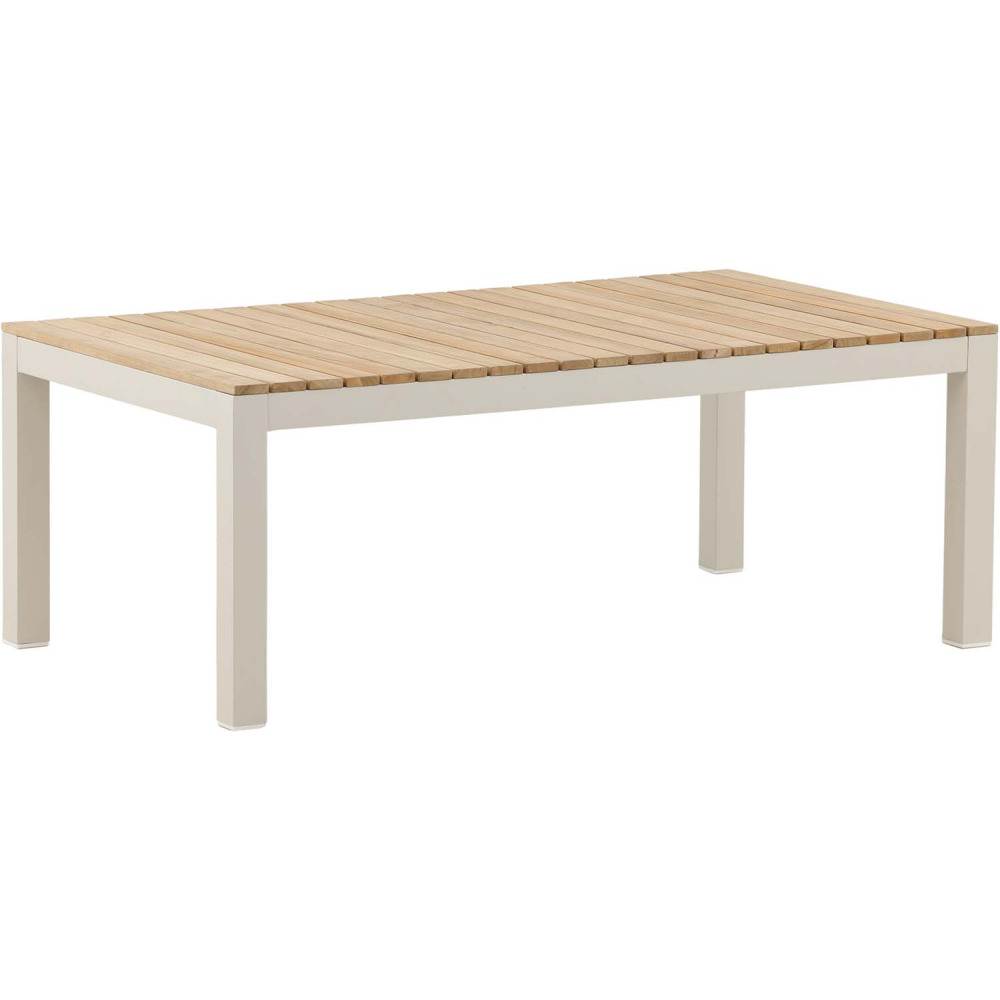 Table basse de jardin en alu et teck brasilia