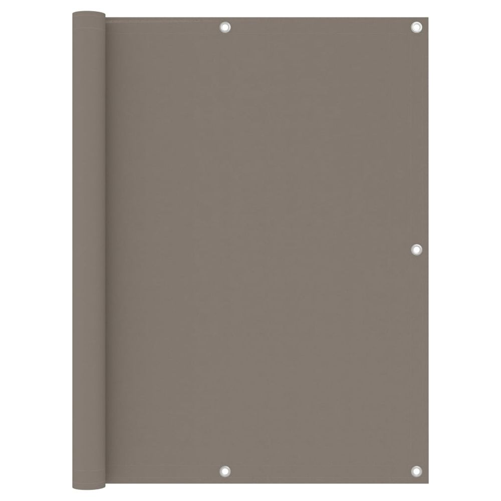 Écran de balcon taupe 120x600 cm tissu oxford