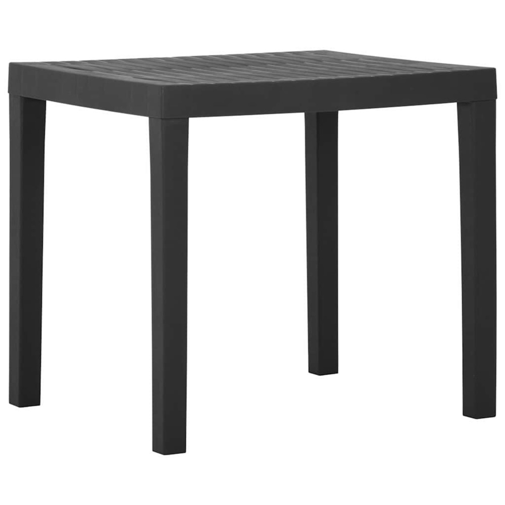 Table de jardin gris 79x65x72 cm plastique