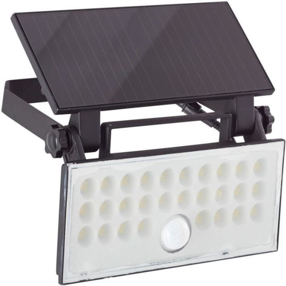 Applique extérieure - - luton - led et solaire - détecteur de mouvement - plastique et métal - 4 w - noir