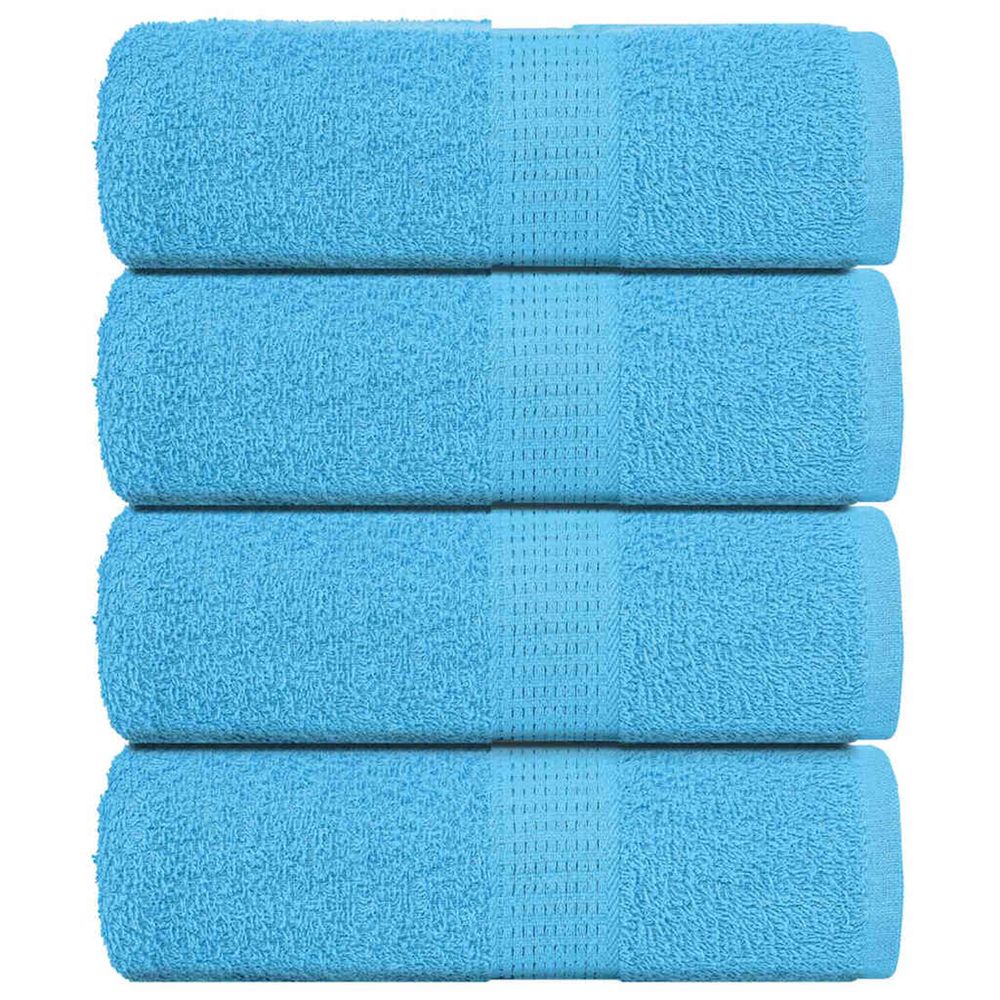 Serviettes de toilette frogn 4 pièces turquoise 30x30 cm 360 g/m²