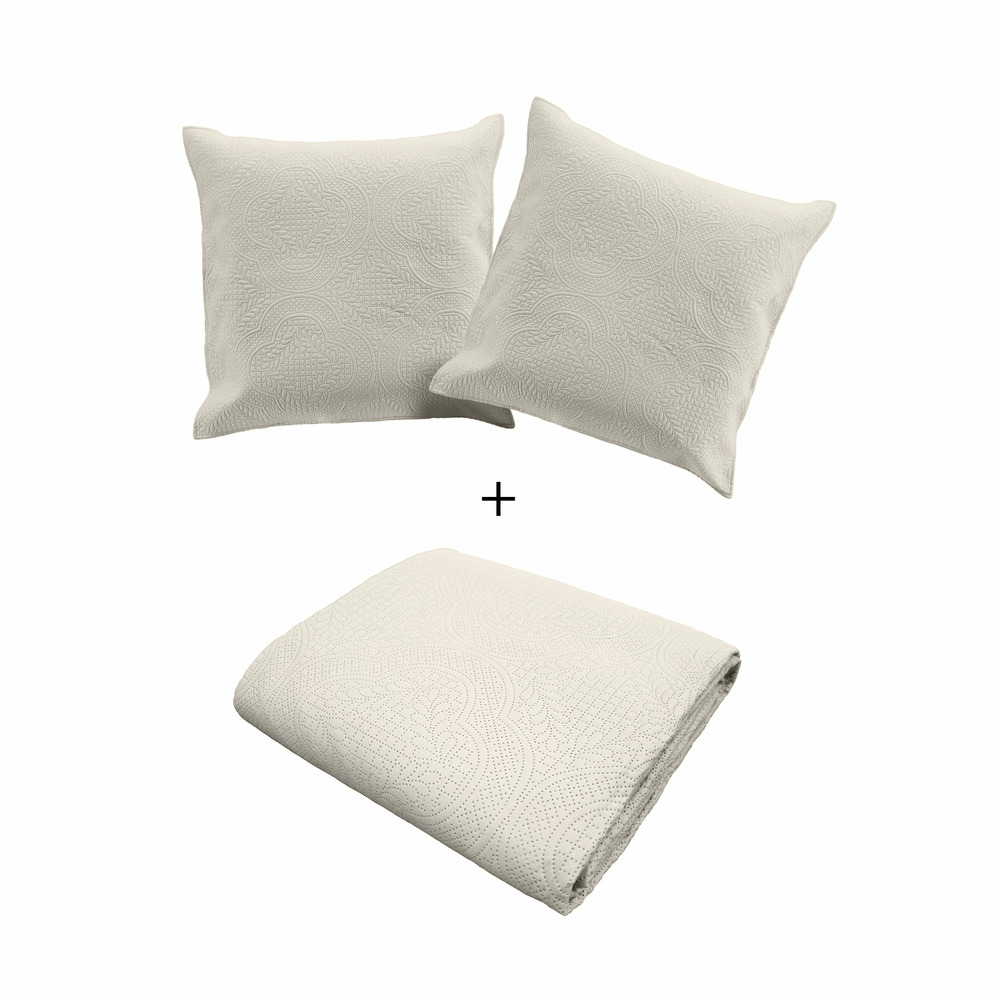 Couvre lit et taie en microfibre romane