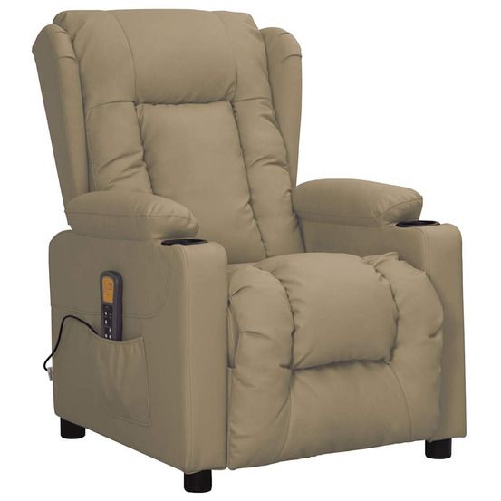 Fauteuil de massage cappuccino similicuir