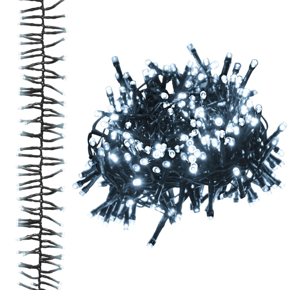 Guirlande lumineuse à led groupées 2000 led blanc froid 17m pvc