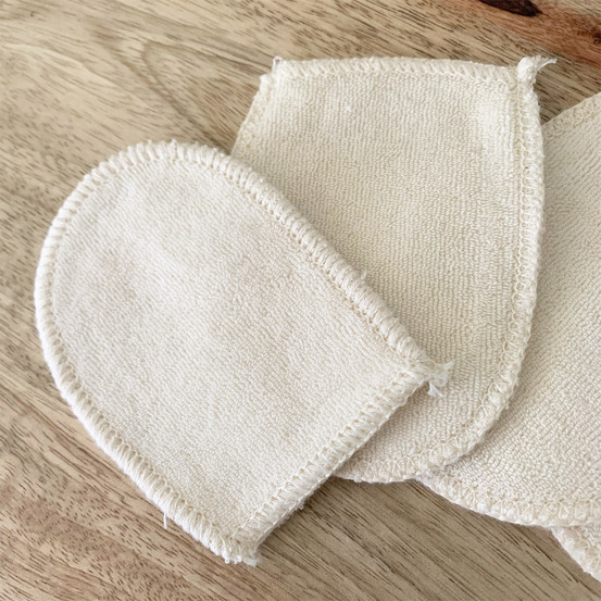 Lot de 4 mini gants à démaquiller réutilisables en coton bio