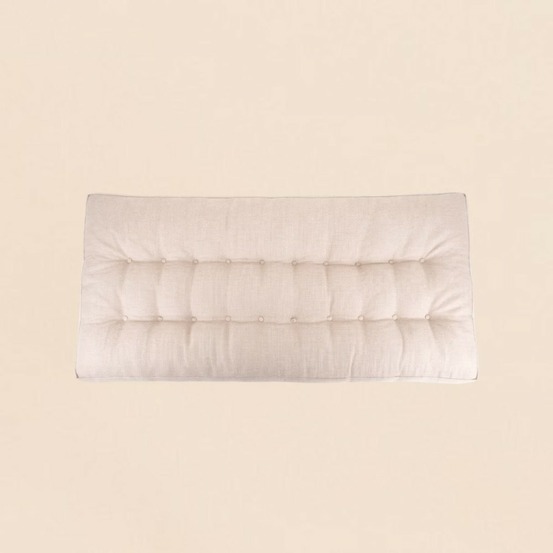 Matelas effet lin capitonné déperlant & anti-uv beige 60x120cm