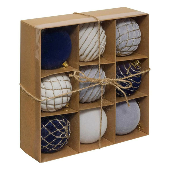 Lot de 9 boules de noël
