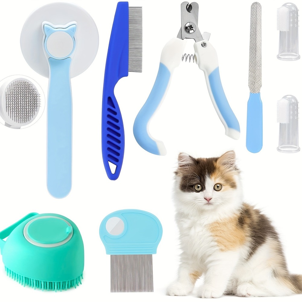 Kit toilettage chat pro - peigne et tondeuse antichute