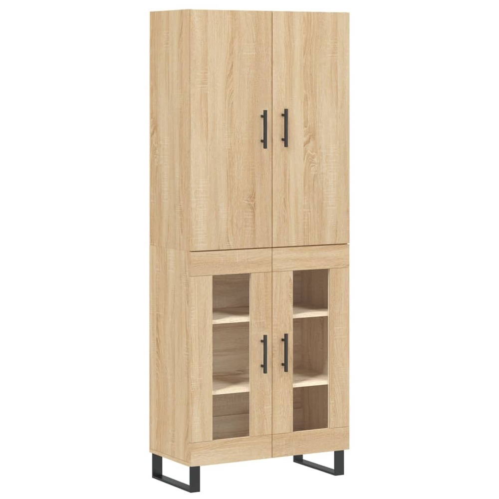 Buffet bahut commode armoire meuble de rangement organisateur cuisine salle de séjour salon haut sonoma 69,5 x 34 x 180 cm bo