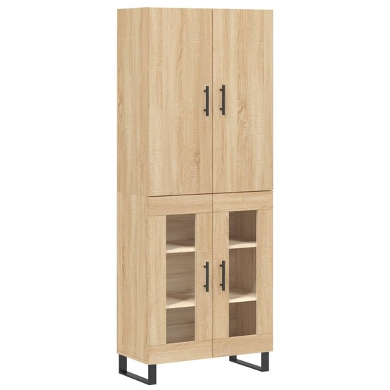 Buffet bahut commode armoire meuble de rangement organisateur cuisine salle de séjour salon haut sonoma 69,5 x 34 x 180 cm bo