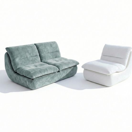 Pack nuvia living 3 places - sauge et blanc