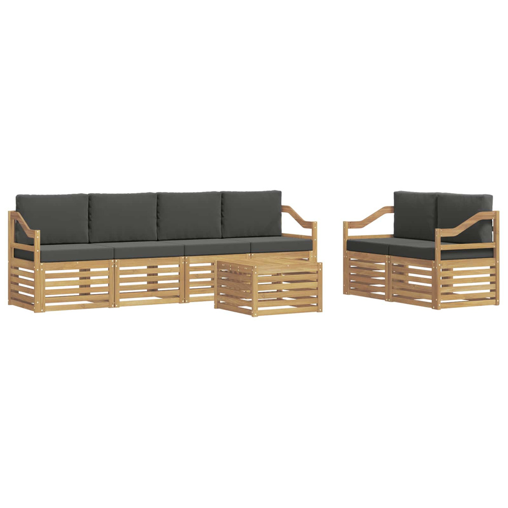 Ensemble de canapés d'extérieur 7 pcs blanc et anthracite