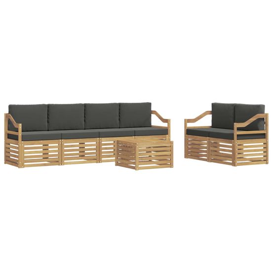 Ensemble de canapés d'extérieur 7 pc blanc et anthracite