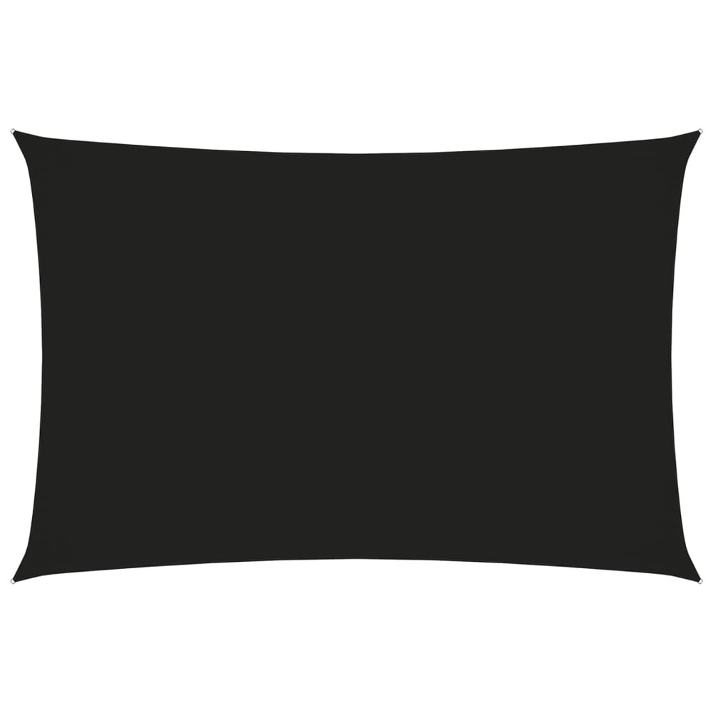 Voile toile d'ombrage parasol tissu oxford rectangulaire 2 x 4,5 m noir