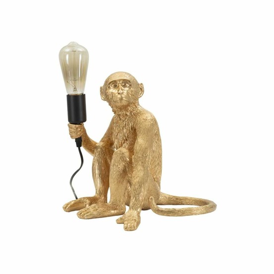 Lampe à poser en polyrésine monkey 33 x 33 x 32 cm doré