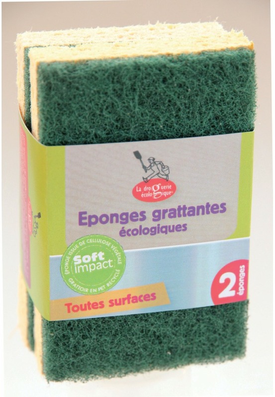 Lot de 2 éponges grattantes éco vertes