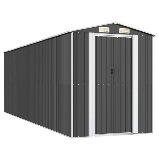 Abri de jardin anthracite 192x606x223 cm acier galvanisé