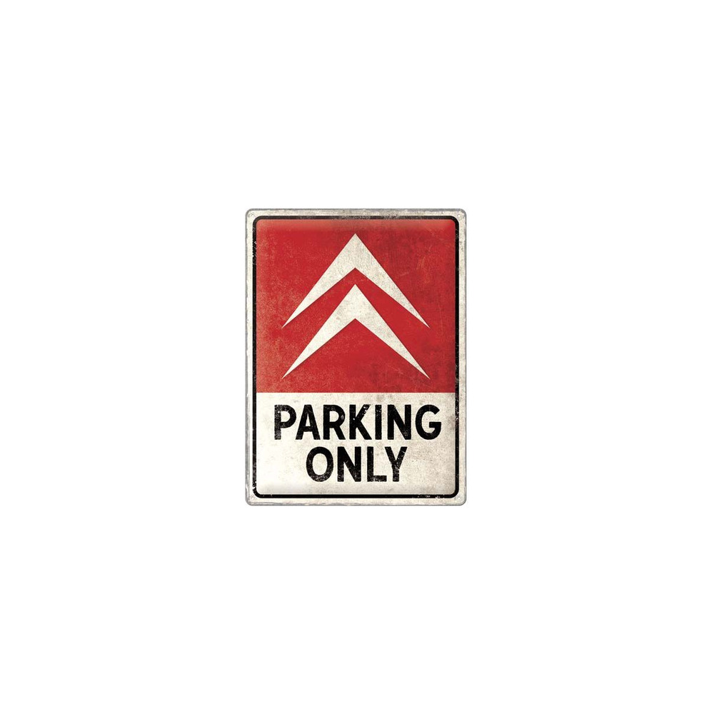 Plaque décorative en métal en relief 40 x 30 cm citroën - parking only