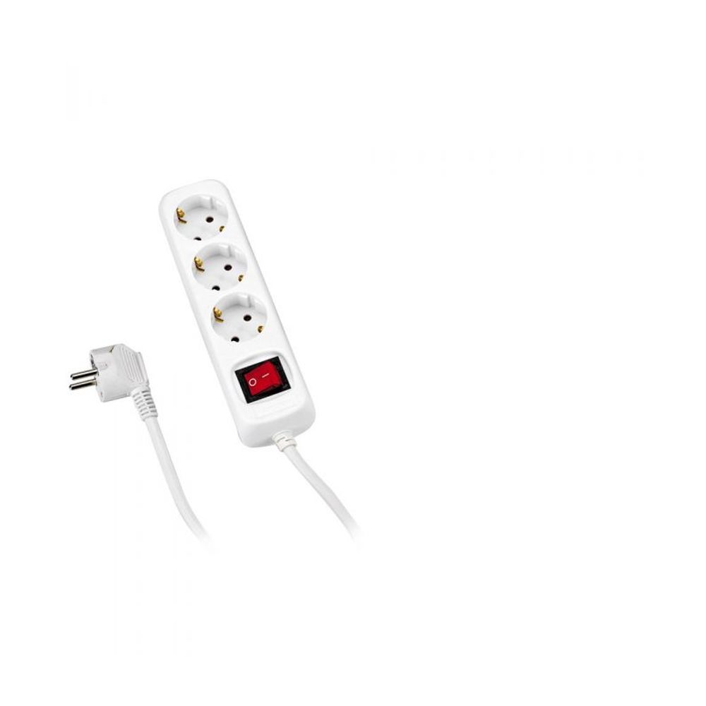 Multiprise avec interrupteur 5 fiches avec câble 3x1,5 3 mètres alyco alyco 199445