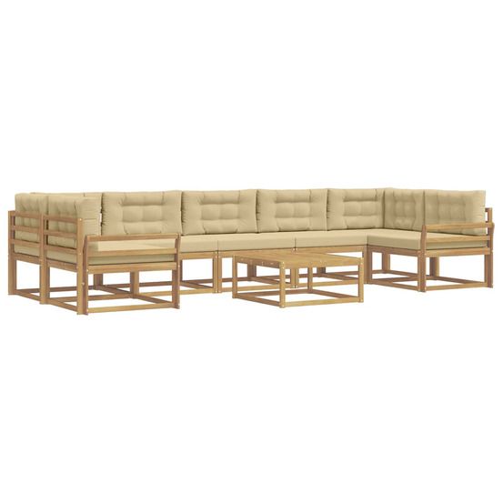 Ensemble de canapés d'extérieur 6 pc blanc et beige