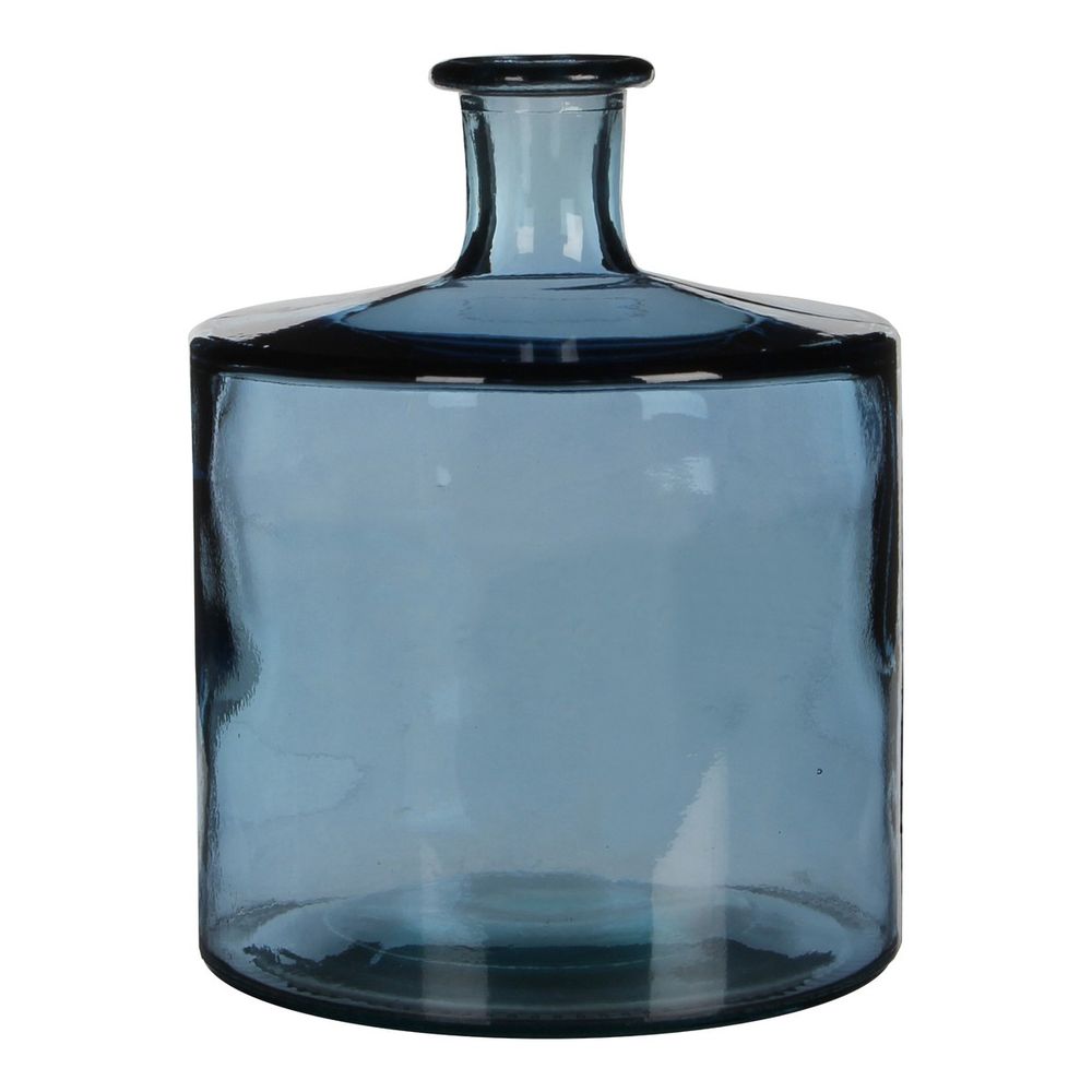 Mica decorations guan vase de bouteille - h26 x ø21 cm - bleu