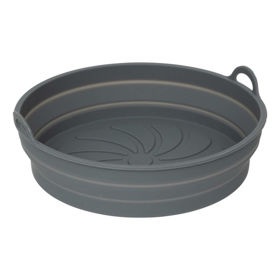 5five - panier airfryer essentiels 21x22x6,5cm gris en silicone