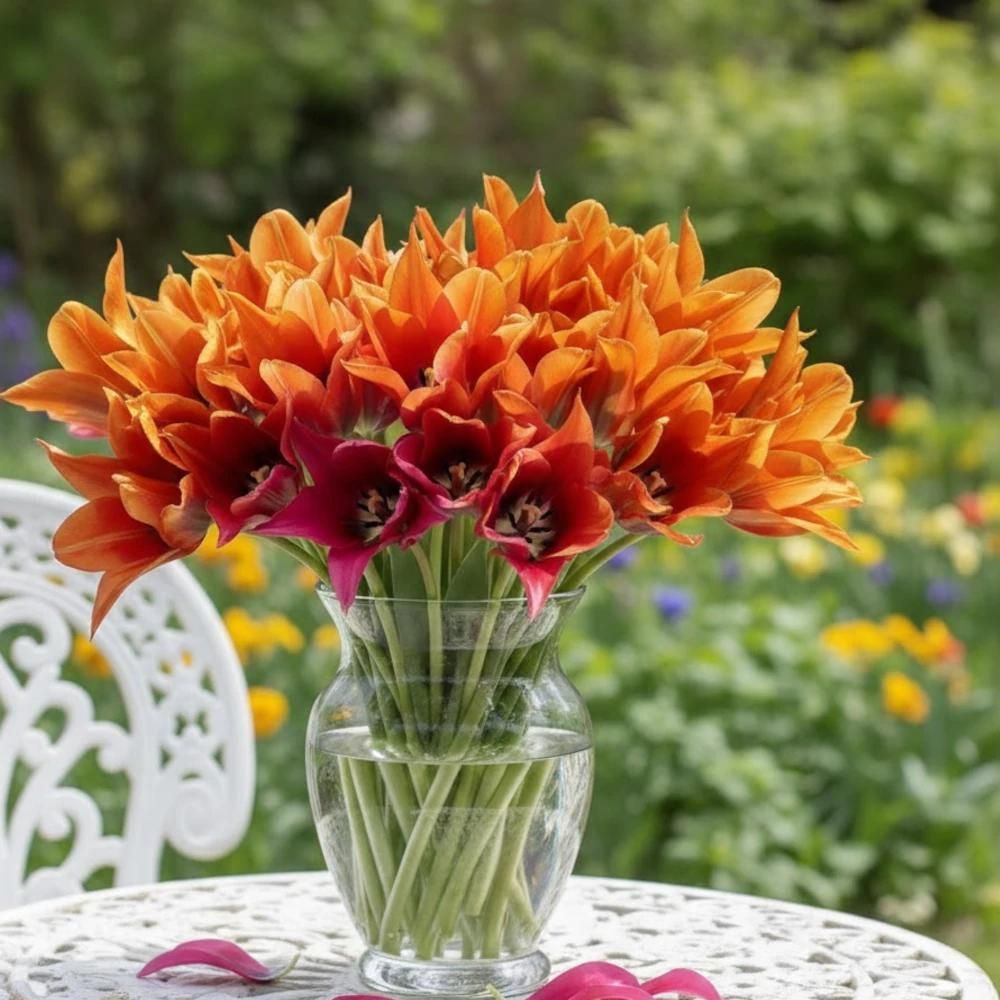 Bulbe de tulipe viridiflora golden artist sachet de 8 bulbes