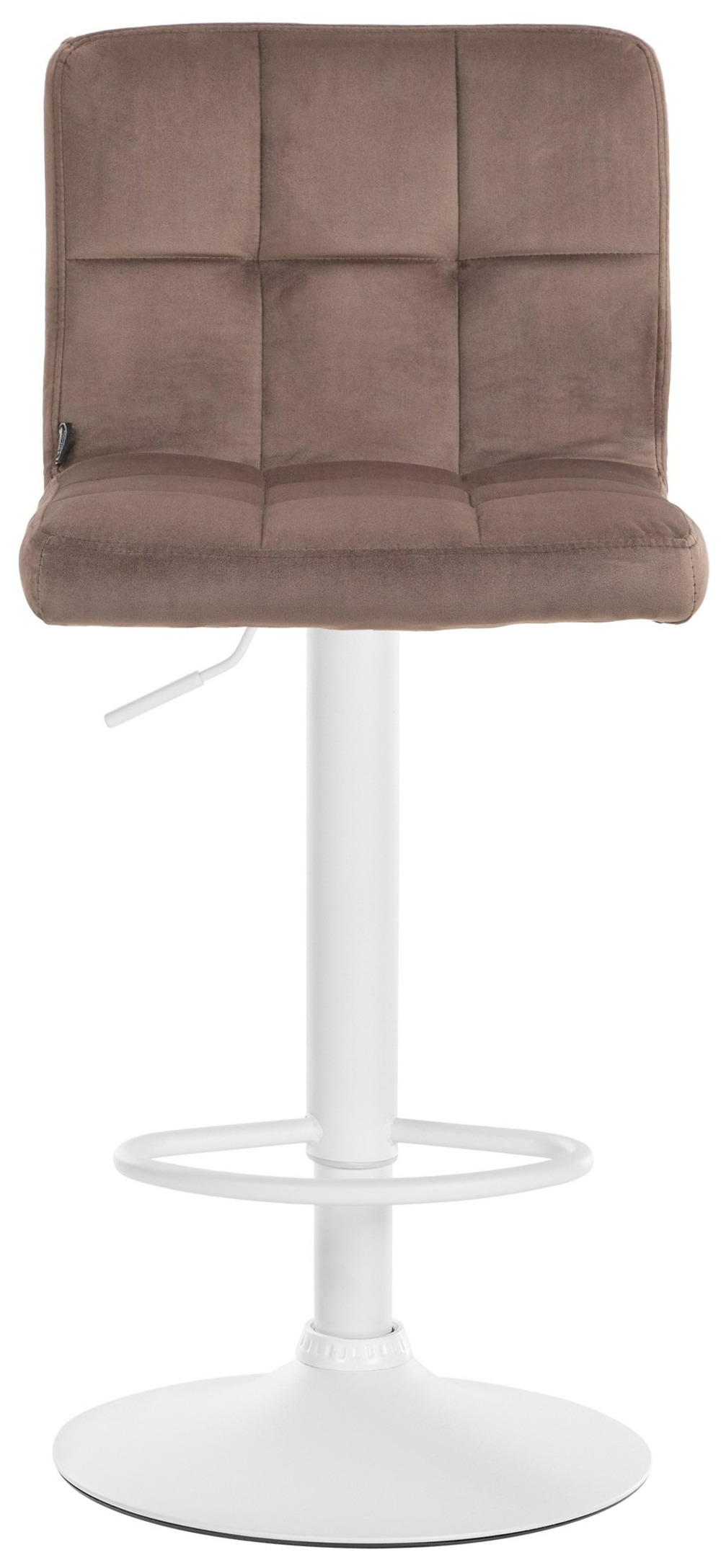 Tabouret de bar peru velours blanc