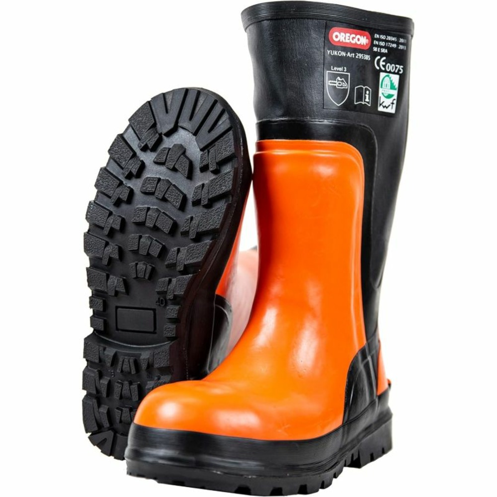 Bottes de sécurité en caoutchouc pour élagage forestier classe 3 oregon 295385 taille 42