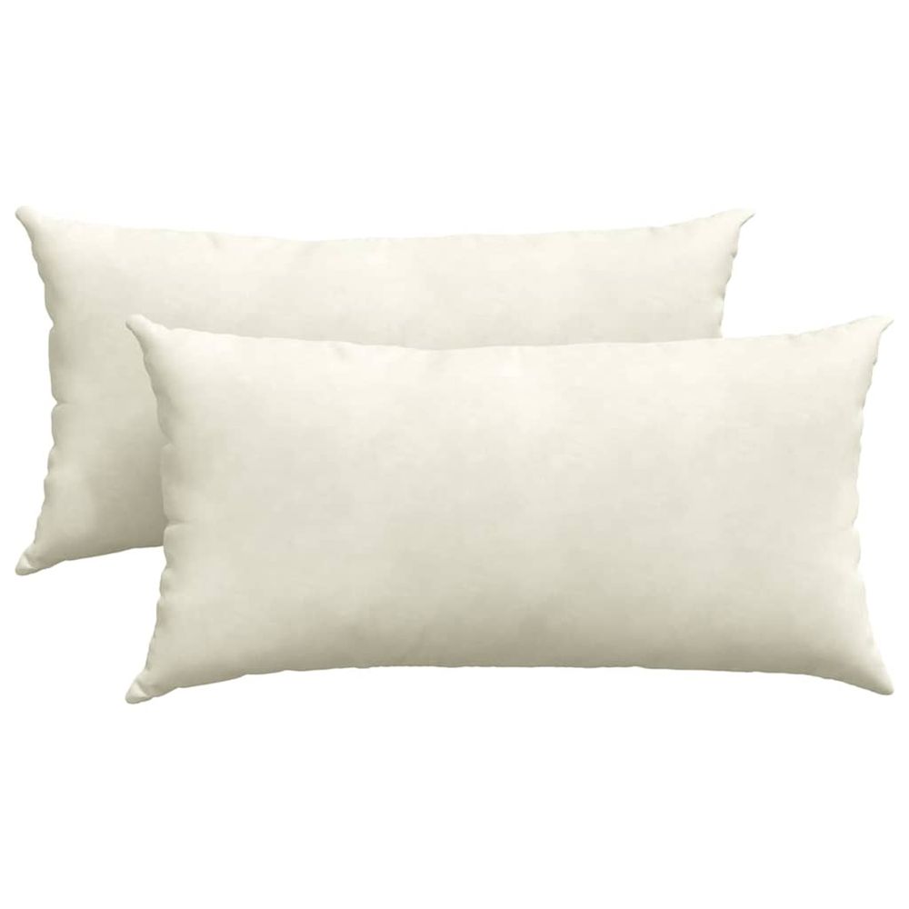 Coussins de canapé 2 pcs crème 80 x 40 cm