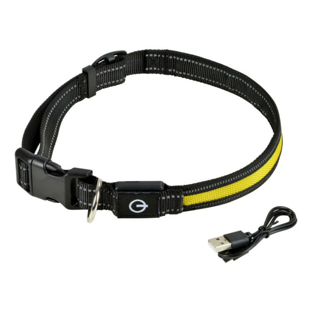 Collier lumineux pour chien led 70cm jaune