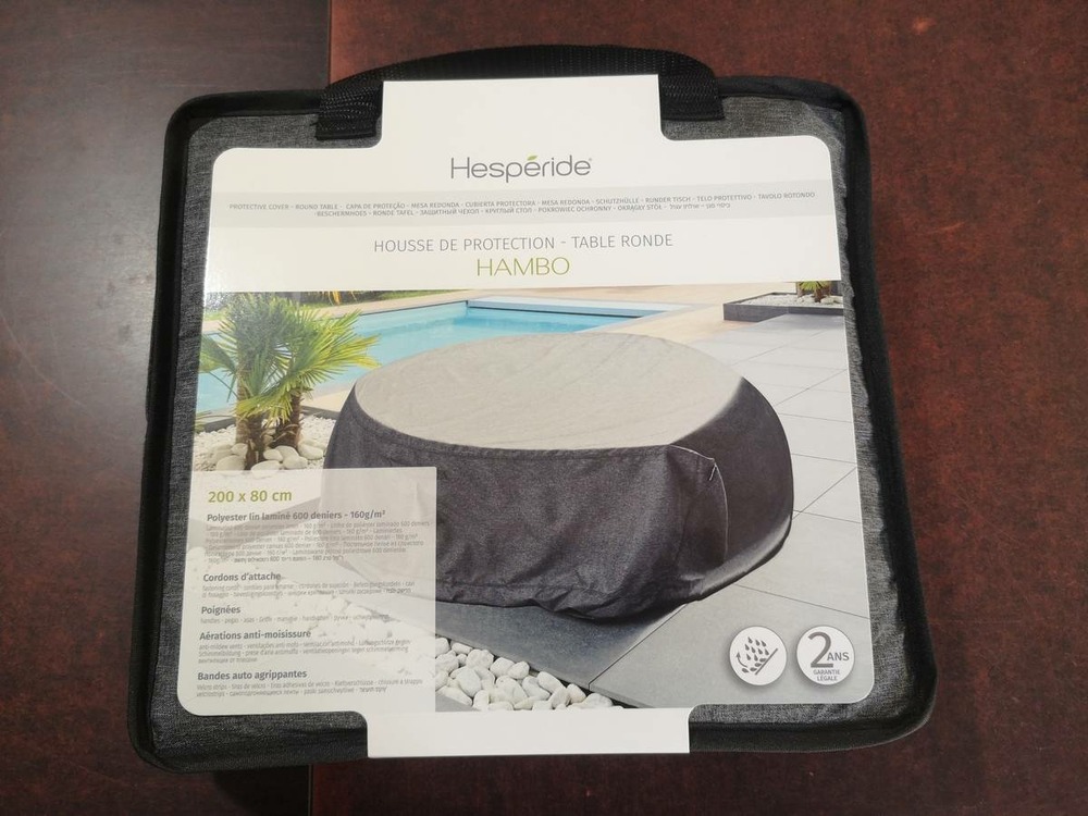 Housse de protection hambo pour table ronde 200x200x80cm