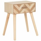 Table de nuit meuble de chevet avec tiroir bois massif - 44x30x58cm