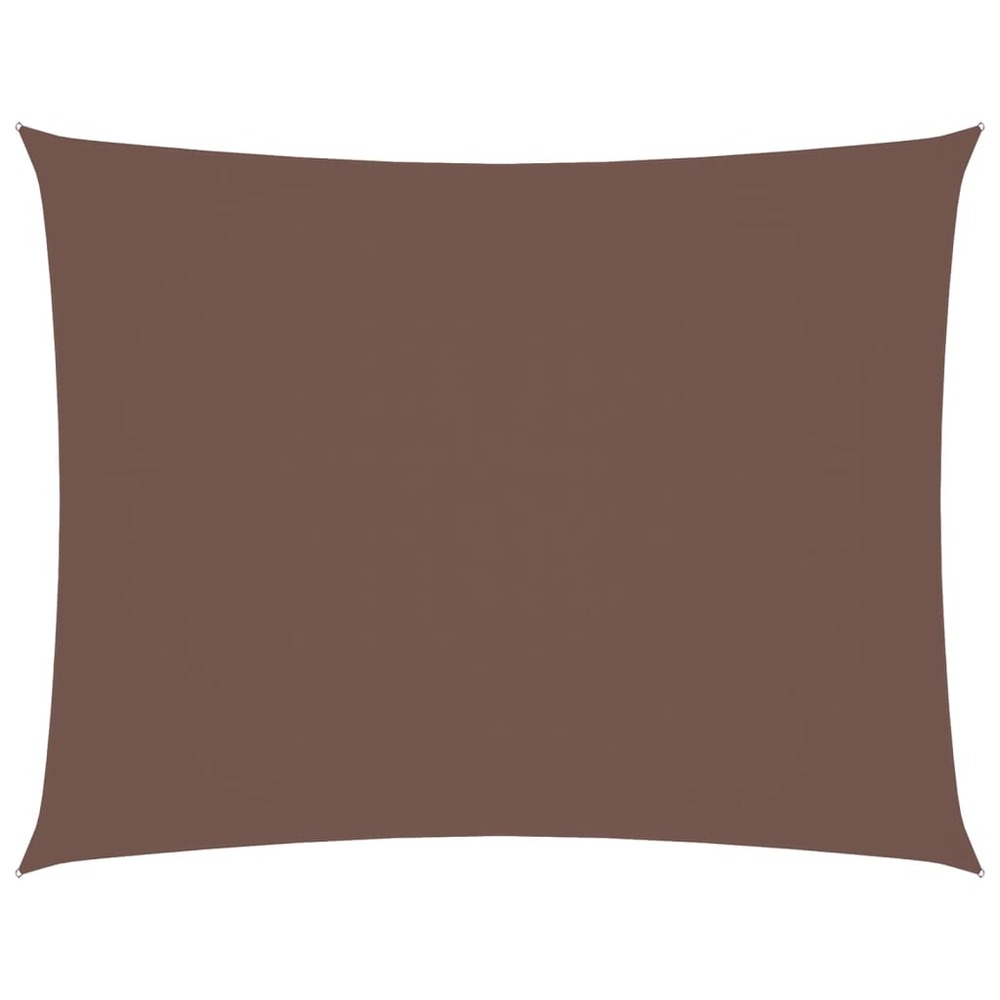 Voile de parasol tissu oxford rectangulaire 3,5x5 m marron