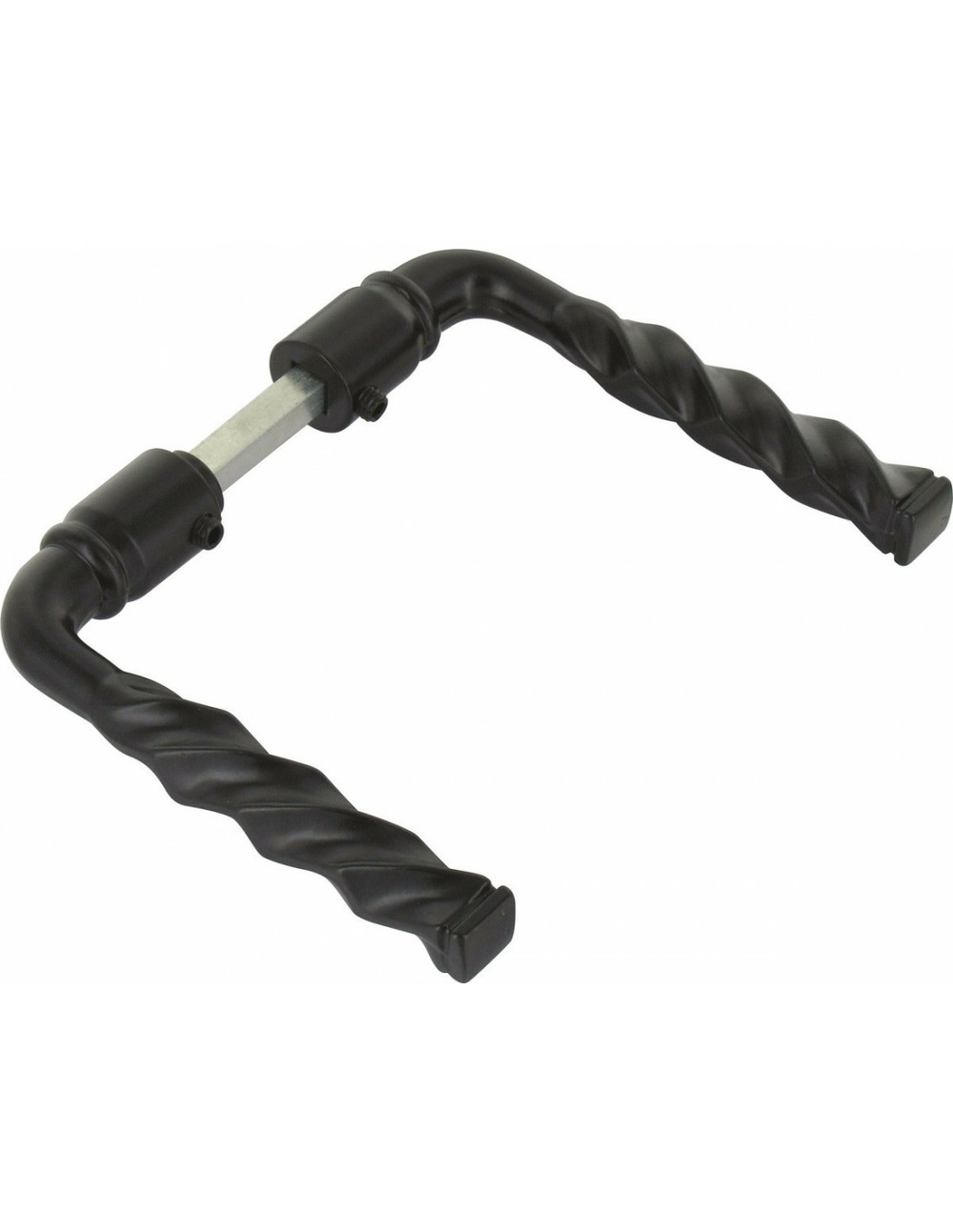 Béquille double aluminium noir pour grille et portail 85