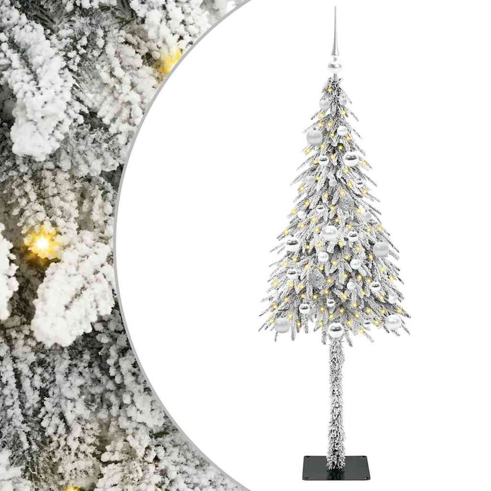 Sapin de noël avec 150 led blanc 150 cm pe et acier
