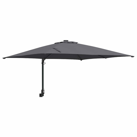 Parasol de jardin anthracite et noir 248.5 x 247.5 x 160 cm